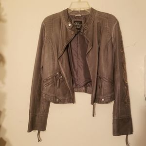 Vintage Blanc Noir Moto Jacket